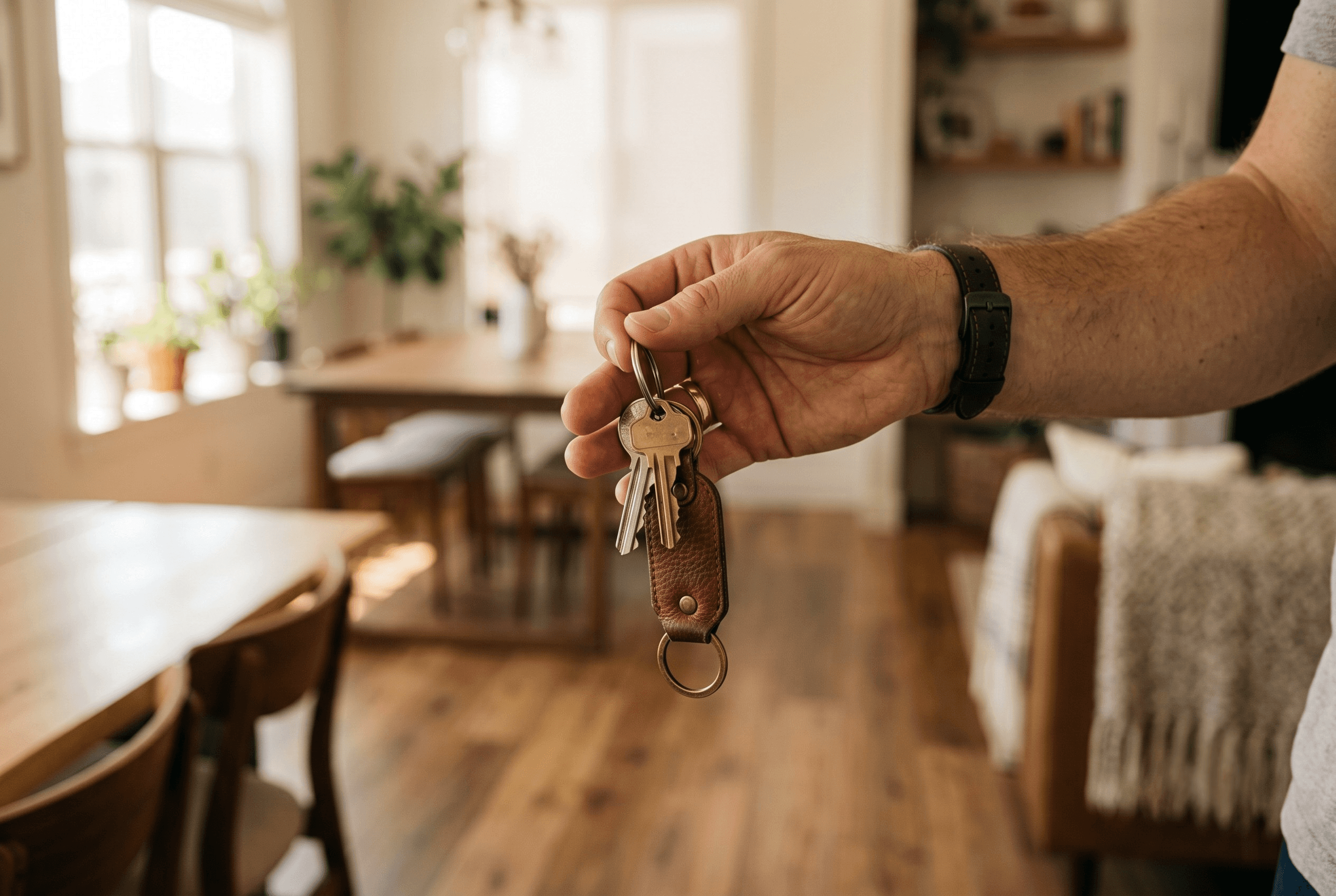 Handing over house keys