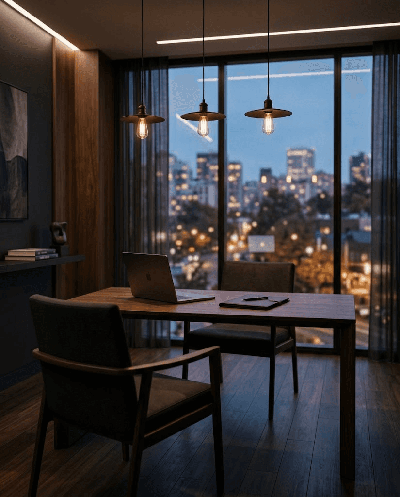 Modern real estate office interior